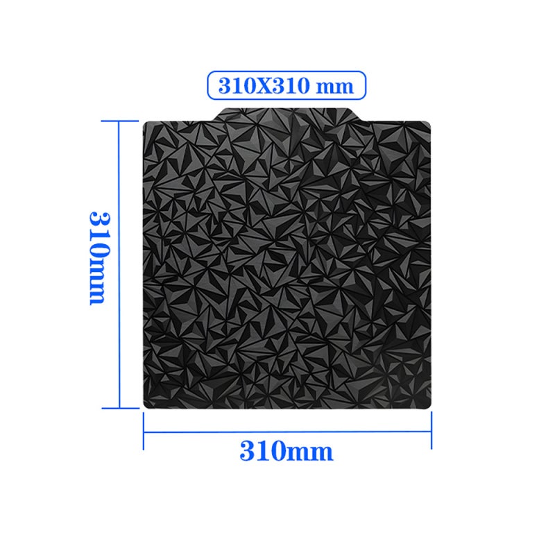 Pei Build Plate 310x310mm Double Sided Pei + Peo Film - Spring Steel Construction Hot Bed Platform for 3D Printers Compatible With Artillery Sw-X1/Sw-X2/Cr-10/Cr-10S/Tevo Tornado/Nereus/Anet A8 Plus/E - Image 2