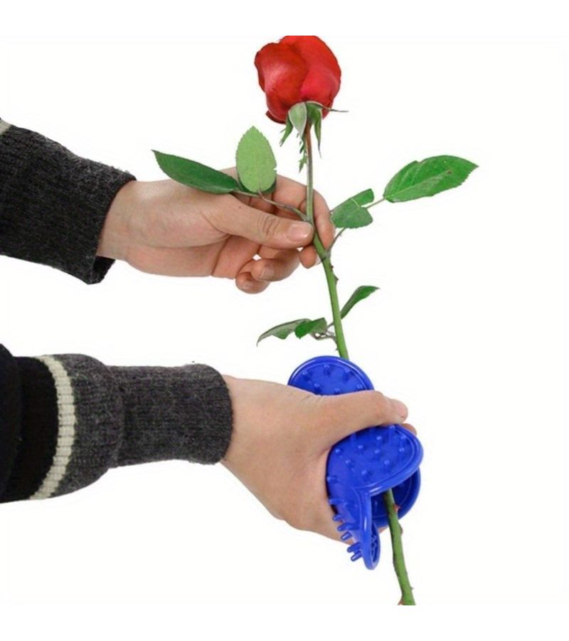 2 Pcs Flower Care Plastic Rose Thorn Leaf Stripping Tool Manual Flower Arrangement Pruner Blue For Rose Flower Decoration No Electricity Required - Image 2