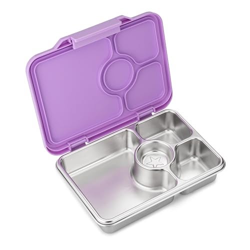 Yumbox Prêt Leakproof Stainless Steel Bento Lunch Box, 3.4 Cup Healthy Portion Size for Balanced Eating – Durable Lunch Container for Sandwiches & Snacks (Lavande Purple) - Image 1