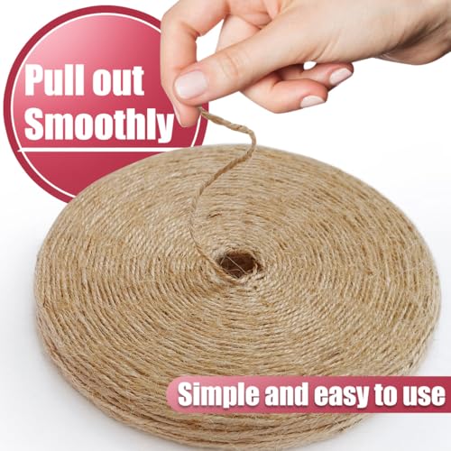 PH PERKHOMY PerkHomy Garden Twine Strong Natural Jute 400 Feet Long Brown Twine for Gardening Tomato Climbing Plant Tie Floristry Crafts Gift Wrapping Packing Decor (Brown 2mm * 400feet) - Image 2