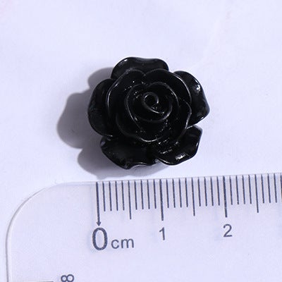 Black Rose diy Cream Glue Mobile Phone Shell Drop Glue Material Creative New Jewelry Resin Accessories Headwear Large 