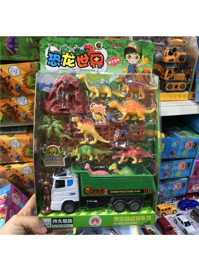 Dinosaur Toy Soft Rubber Tyrannosaurus Rex Simulation Dinosaur Bag Children's Family Model Birthday Gift Set-Color:6743 【Light-in-the-dark Dinosaur】 - Image 3