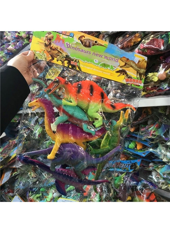 Dinosaur Toy Soft Rubber Tyrannosaurus Rex Simulation Dinosaur Bag Children's Family Model Birthday Gift Set-Color:6743 【Light-in-the-dark Dinosaur】 - Image 2
