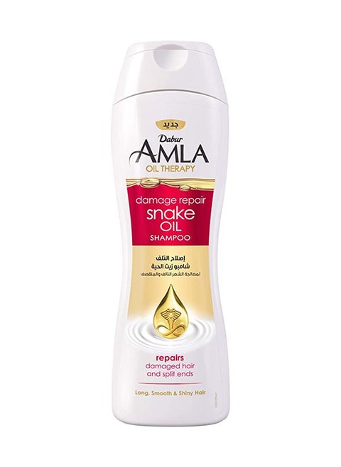 Dabur Amla Damage Repair Snake Oil Shampoo | Enriched with Amla Snake Oil Essentials | Repairs Damaged Hair & Split Ends -200ml