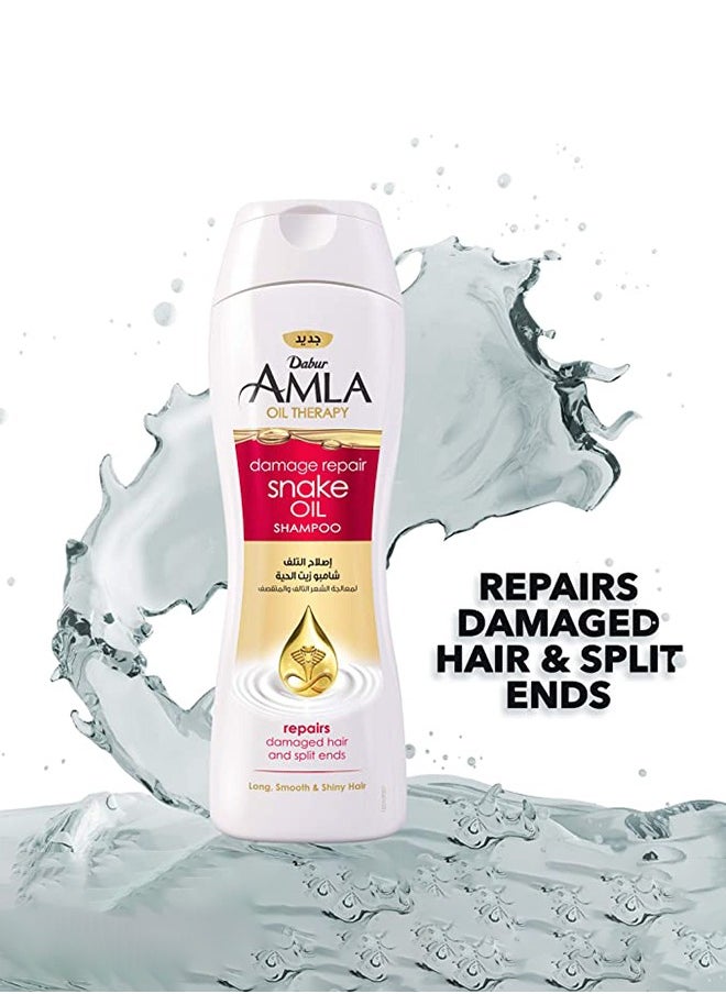 Dabur - Dabur Amla Damage Repair Snake Oil Shampoo | Enriched with Amla Snake Oil Essentials | Repairs Damaged Hair & Split Ends -200ml - Image 1