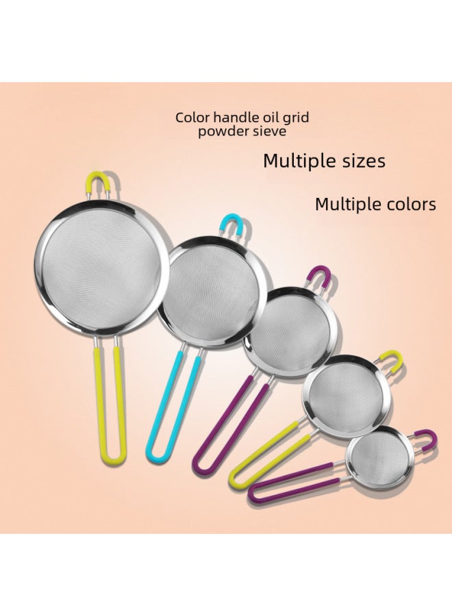 Daily Use Kitchen Utensils/flour Sifter/flour Sifter Suitable For Baking Cooking-Specifications: 20CM Color Handle Promotion Special Price  - Image 2