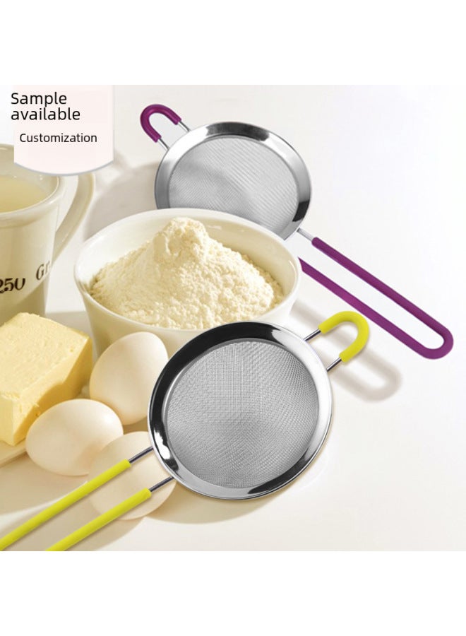 Daily Use Kitchen Utensils/flour Sifter/flour Sifter Suitable For Baking Cooking-Specifications: 20CM Color Handle Promotion Special Price  - Image 3