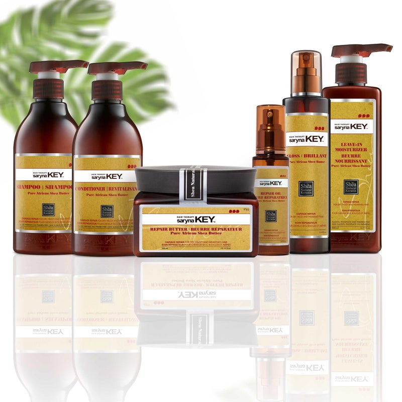 Saryna Key Shampoo for Damaged Hair with Pure African Shea Butter - Moisturizing Shampoo for Dry Damaged Hair - Professional Keratin Treatment - Sulfate Free, No Parabens, Cruelty Free (300ml/10.14oz) - Image 3
