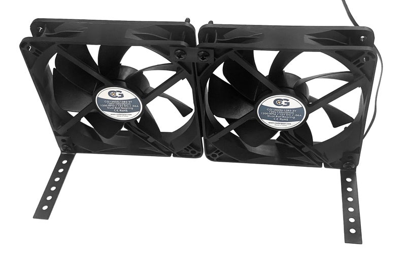 Coolerguys Fan Mount/Stand Bracket Kit (Black Metal) - Image 2