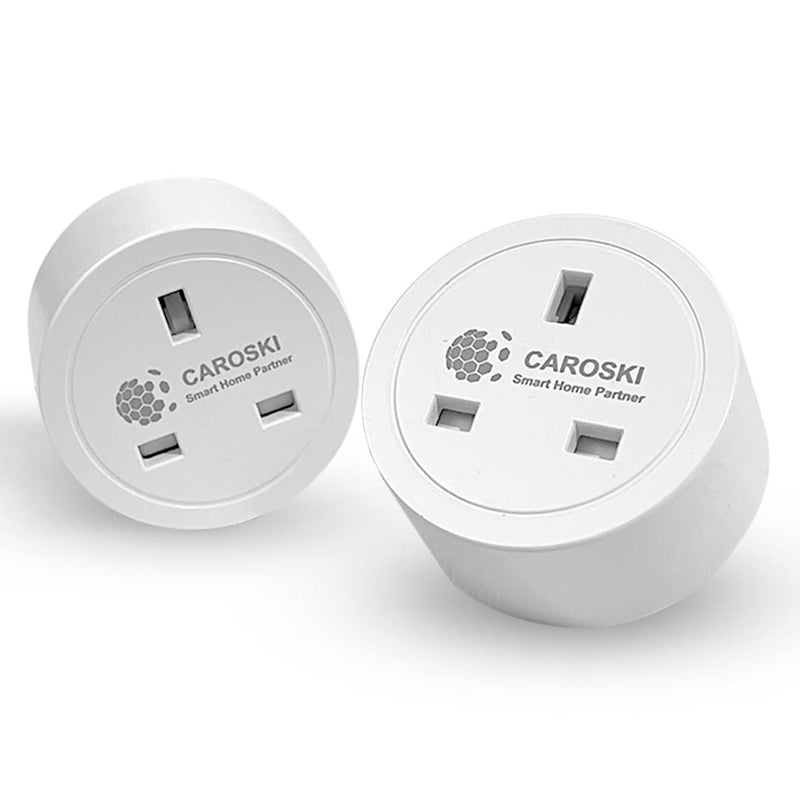 كاروسكي واي فاي سمارت بلاج (WiFi Smart Plug)، مقبس ذكي لمراقبة استهلاك الطاقة سعة 16 أمبير، متوافق مع أليكسا (Alexa) وجوجل أسيستنت (Google Assistant)، يأتي مع وظيفة التحكم عن بعد والتحكم الصوتي، مع ضمان لمدة عام (عبوة تحتوي على قطعتين). - Image 1