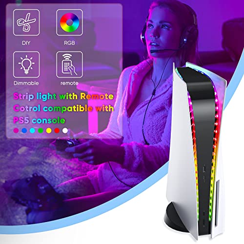 FASTSNAIL LED Light Strip for All PS5 Model, Accessories for PS5 Pro/PS5 Slim/PS5 Original, 358 DIY Modes 7 RGB Colors for PS5 Led Light, Led Strip Light Kit Decoration for PlayStation 5 Console - Image 2