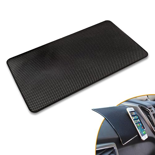 Karomouj KMA284 Car Dashboard Anti Slip Car Pad Non Slip Dashboard Mat Anti Skid Grip Mount for All Smartphone, Keychain (Black, Pack of 1) (Small - 27x 14 x 0.1 cm) | Rubber - Image 2