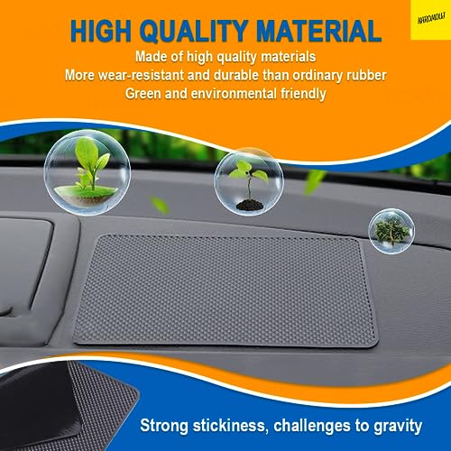 Karomouj KMA284 Car Dashboard Anti Slip Car Pad Non Slip Dashboard Mat Anti Skid Grip Mount for All Smartphone, Keychain (Black, Pack of 1) (Small - 27x 14 x 0.1 cm) | Rubber - Image 4