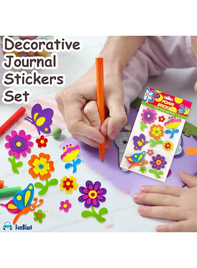 فنبلاست ملصقات إسفنجية من فن بلاست - ملصقات منفوخة ذاتية اللصق ثلاثية الأبعاد للأطفال، ملصقات بطابع الفراشة للأعمال الفنية والحرفية، وحجز القصاصات، والديكور، وأعمال المشاريع للأطفال - متعددة الألوان - Image 4