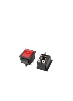 AQSON Square Illuminated Red Button - KCD4 DPST ON-Off 16A 250V AC / 20A 125V AC 4 Pin - Light Rocker Power Switch - for Car Auto Boat Truck (RED)  - Image 1