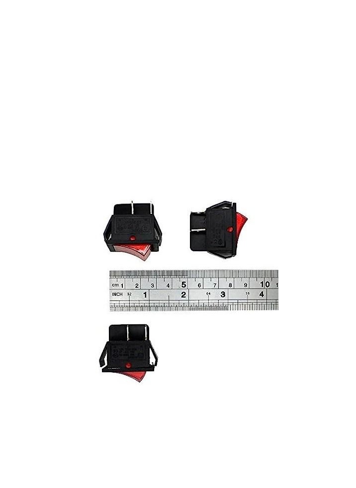 AQSON - Square Illuminated Red Button - KCD4 DPST ON-Off 16A 250V AC / 20A 125V AC 4 Pin - Light Rocker Power Switch - for Car Auto Boat Truck (RED) - Image 1