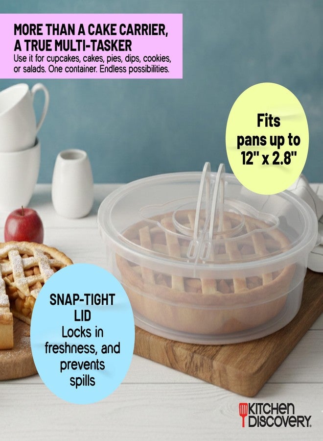 Kitchen Discovery Cupcake Carrier and Muffin Container Pie, Cake, and Cupcake Carrier with Lid and Handle for Safe Transport and Fresh Storage of a Variety of Desserts - Image 3