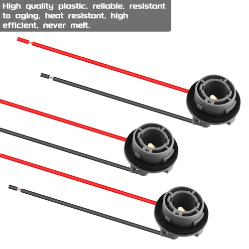 WMYCONGCONG 6 PCS 1157 BAY15D Lamp Socket Turn Signal Light Bulb Socket Wire Harness Connector (1157 BAY15D) - Image 4