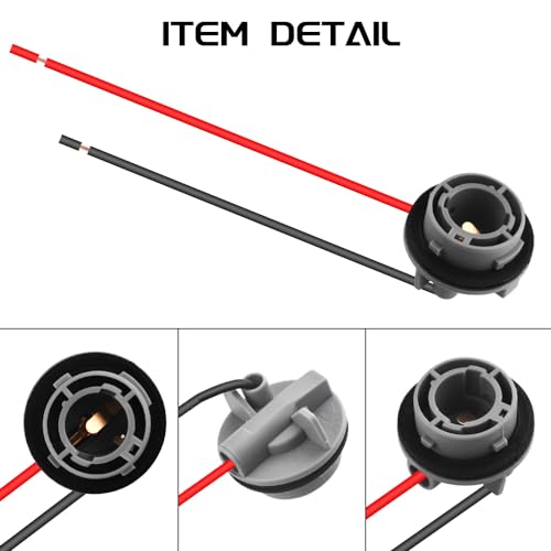 WMYCONGCONG 6 PCS 1157 BAY15D Lamp Socket Turn Signal Light Bulb Socket Wire Harness Connector (1157 BAY15D) - Image 3