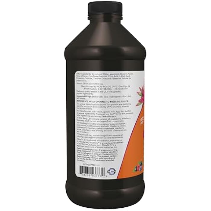 now Supplements, Liquid Multi, Fast Absorption, Liquid Vitamin & Mineral, Wild Berry Flavor, 16-Ounce - Image 3