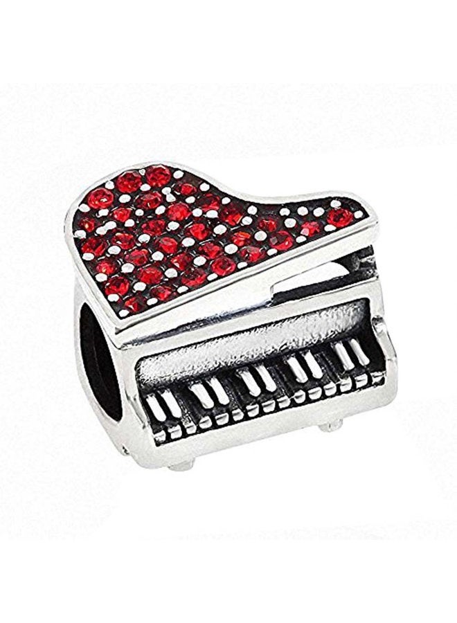 ABUN Music Piano Charms 925 Sterling Silver Birthstone Crystal Charms for 3mm Snake Chain Bracelets - Image 1