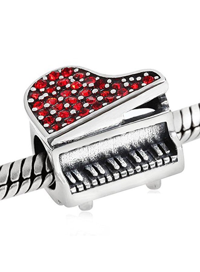 ABUN Music Piano Charms 925 Sterling Silver Birthstone Crystal Charms for 3mm Snake Chain Bracelets - Image 4