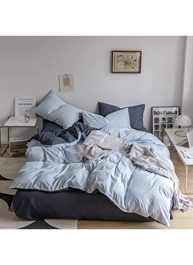 llwoo King Size Bedsheet Duvet Cover 6pcs, 100% Natural Cotton Bedding Set Comfortable and Cozy Duvet Cover with 4 Pillow Covers  - Image 1