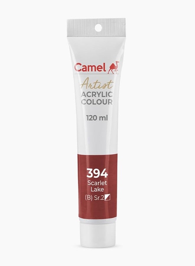 camel Camlin Kokuyo Artist Acrylic Colour Tubes 120ml Scarlet Lake 394
