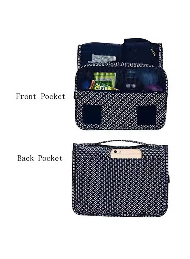 Large Capacity Toiletry Bag, Travel Bag with Hanging Hook for Men and Women, Portable Storage Bag, Waterproof Travel Cosmetic Bag, Makeup Cosmetic Handbag, Bathroom Storage Bag - Image 4