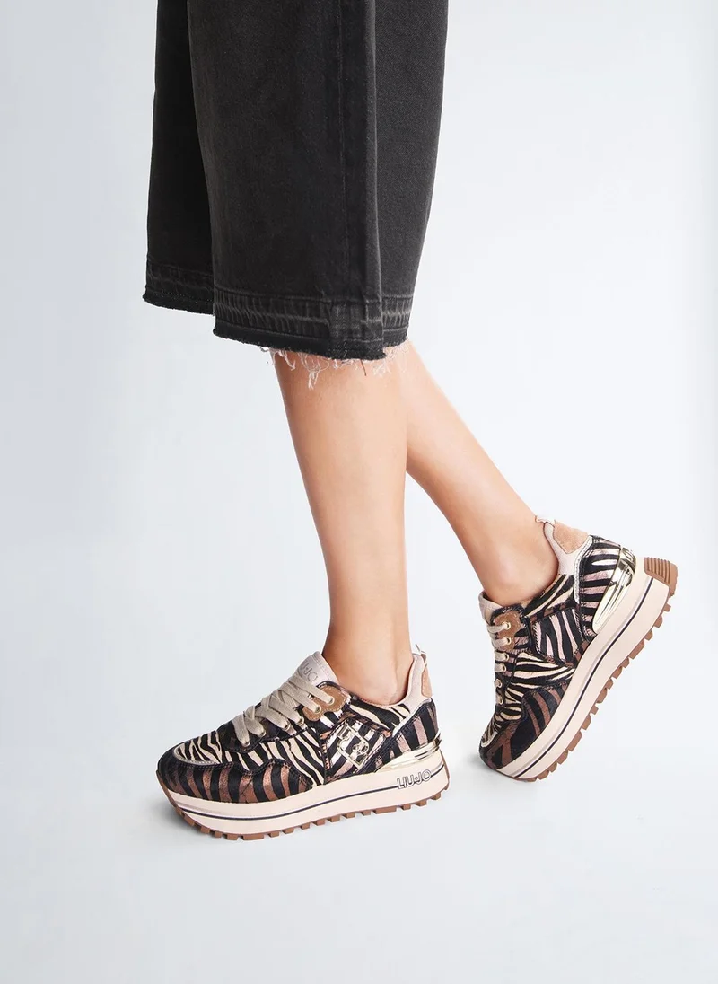 ليو جو أحذية رياضية بكعب سميك بطبعة حيوانات