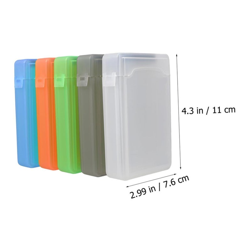 5 Plastic Hard Drive Protective Cases Shockproof Storage Box in White Green Gray - Image 3