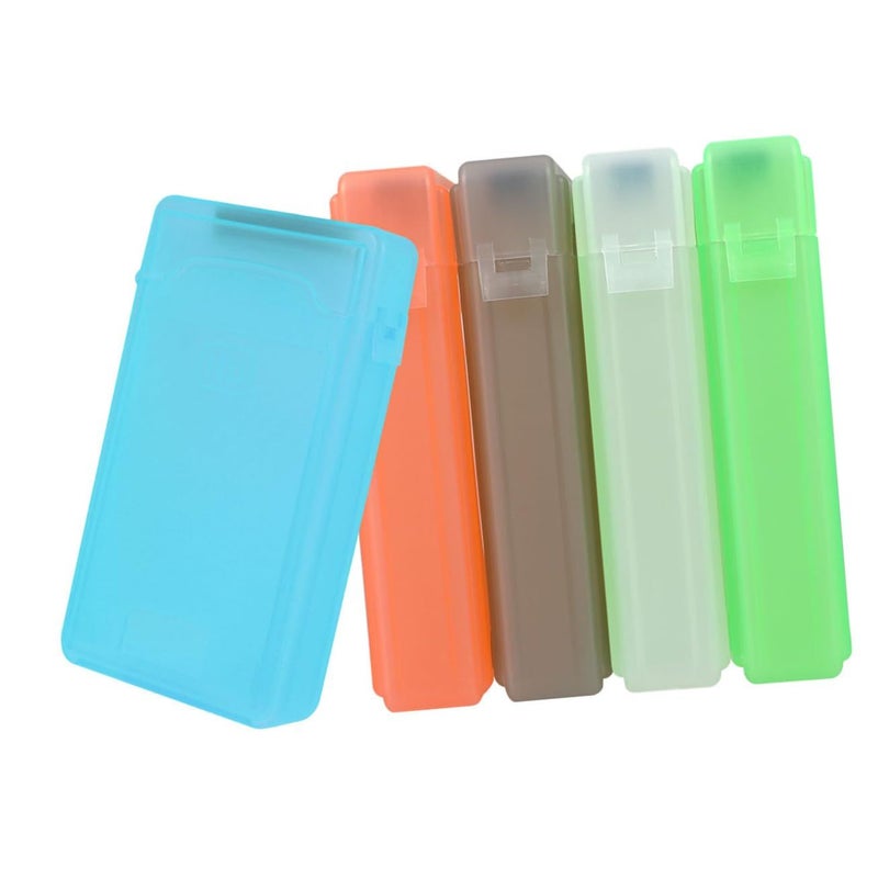 5 Plastic Hard Drive Protective Cases Shockproof Storage Box in White Green Gray - Image 2