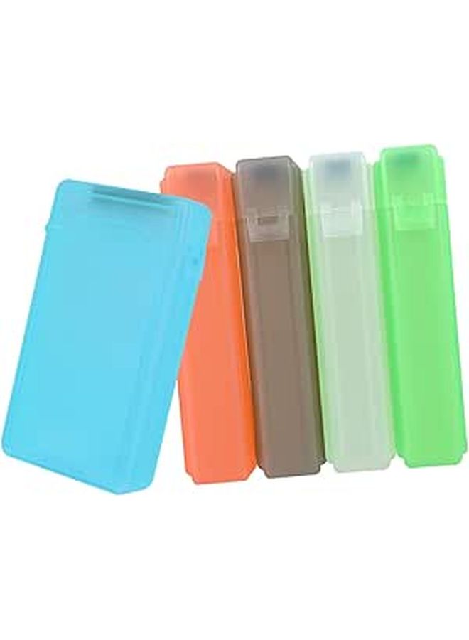5 Plastic Hard Drive Protective Cases Shockproof Storage Box in White Green Gray - Image 1