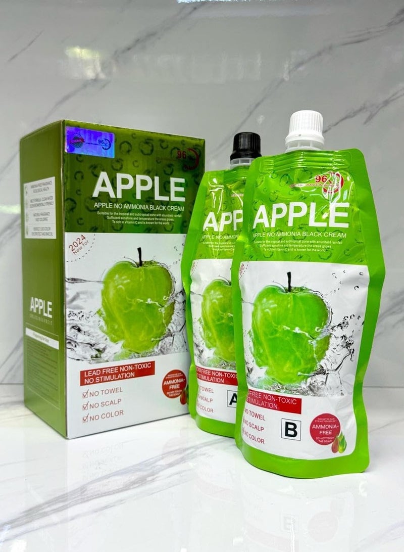 Apple hair Dark Brown color Amonia Free 500Ml