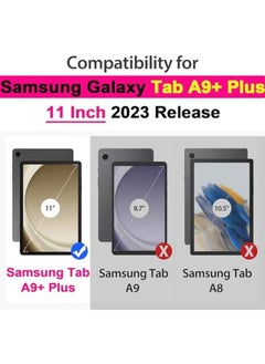 DUZZONA Kids Case For Samsung Galaxy Tab A9 Plus 11 Inch 2023 Sm X210 X216 X218 Eva Lightweight Shockproof Case For Tab A9 Plus With Handle And Shoulder Strap Rose Pink  - Image 2