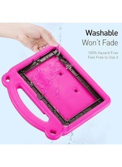 DUZZONA Kids Case For Samsung Galaxy Tab A9 Plus 11 Inch 2023 Sm X210 X216 X218 Eva Lightweight Shockproof Case For Tab A9 Plus With Handle And Shoulder Strap Rose Pink  - Image 4