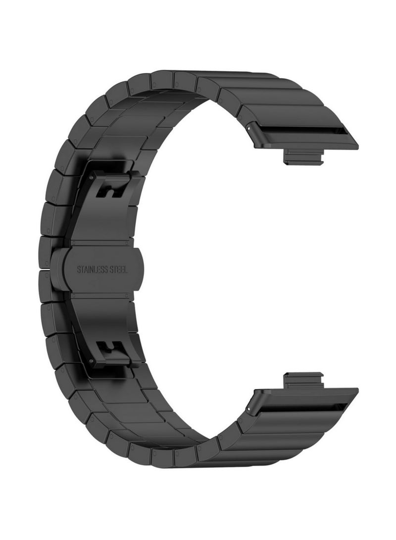 1PCS Stainless Steel Strap for Huawei Watch Fit 3 Butterfly Buckle Bracelet Link Band Replacement Correa Compatible with Huawei Watch Fit3 Smartwatch Accessories  - Image 4