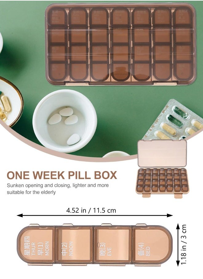 Lemon 28 One Week Planner Medicine Organizer 7 Day Plastic to Go Containers Purse Case Organizer Travel Medicine Kit Case Tray Food Grade Plastic Seal Accessories  - Image 5