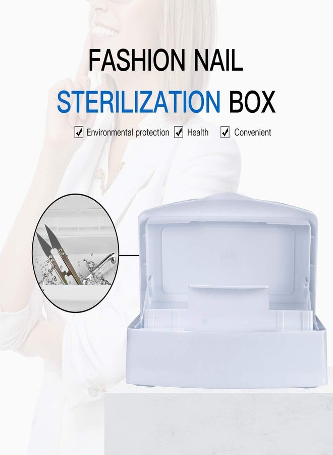 Aifeiter Plastic Sterilizing Tray,Tool sterilization box,Nail Tools Plastic Sterilizing Box Beauty Tool Sterilizing Tray Disin-fection Box,Tweezers,Hair Salon,Spa & Cutter Manicure Equipment-(White) - Image 4