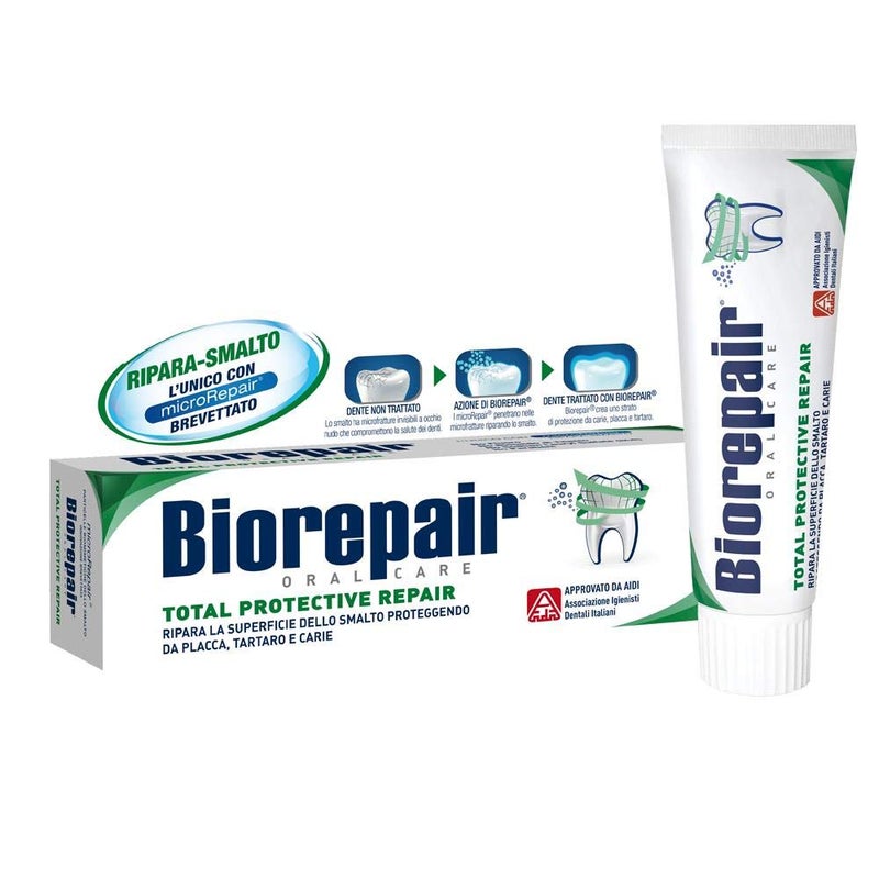 Biorepair:"Total Protective Repair" Toothpaste with microRepair * 2.5 Fluid Ounce (75ml) Tube * [ Italian Import ] - Image 1