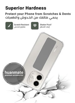 huanmate Infinix Smart 9 Magnetic Case With Hand Grip Holder & Kickstand - Strong Grip for Magnetic Car Holder, Stylish & Functional, Ultimate Convenience & Hands-Free Viewing - Clear/Grey  - Image 4
