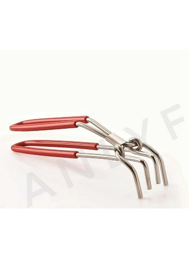ANLYF Pakkad for Kitchen | Hot Pot Utensil Gripper | Pot Lifter with Vinyl Coated Handle | Multipurpose High Grade Stainless Steel Wire Tong - Utility Pakkad - Sandasi - Sansi - Image 1
