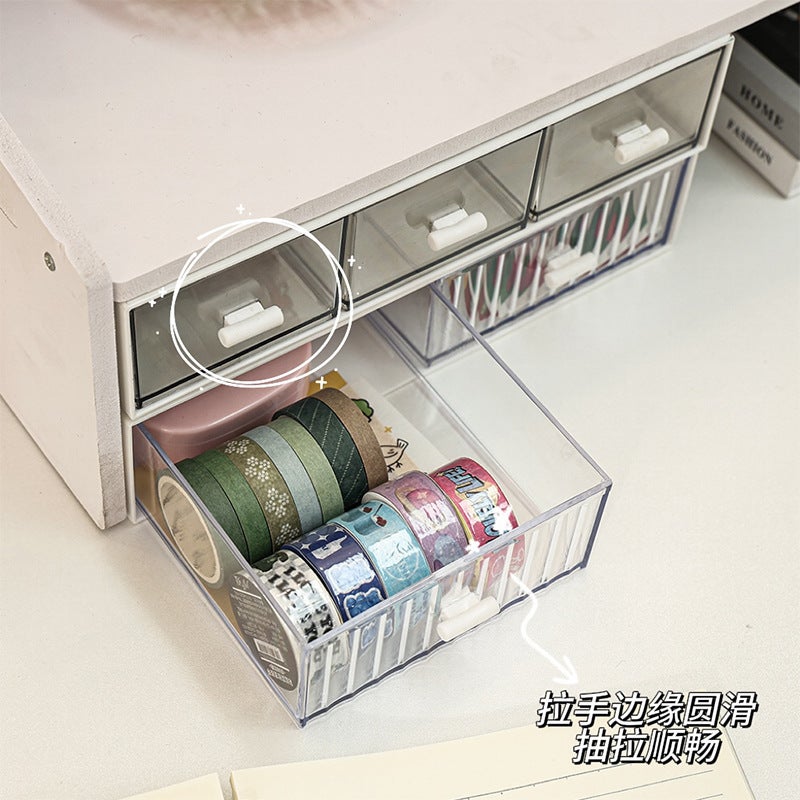 Desktop Double-Layer Storage Rack Multi-Layer Dormitory Table Simple Cosmetics Organization Simple Office Dormitory Storage Ins - Image 5