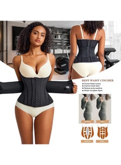 GTSOL Adjustable Waist Trainer Shapewear Belt for Women - 3D Compression Tummy Control, Strong Core Support, Breathable Postpartum Slimming Corset - Black  - Image 2
