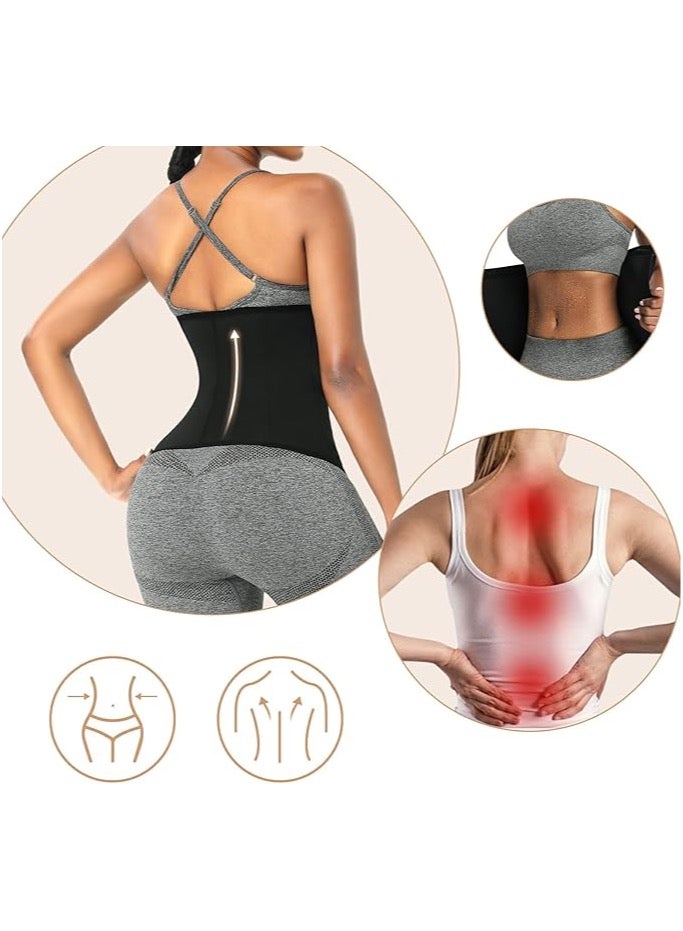 GTSOL Adjustable Waist Trainer Shapewear Belt for Women - 3D Compression Tummy Control, Strong Core Support, Breathable Postpartum Slimming Corset - Black - Image 5