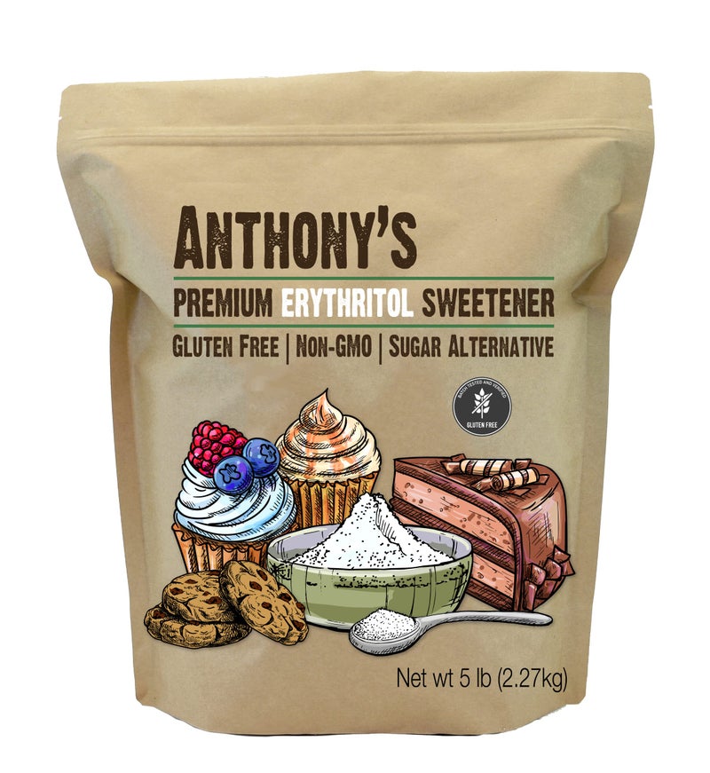 Anthony's Anthonys Erythritol Granules 5 lb Non GMO Sweetener Keto  Paleo Friendly - Image 3