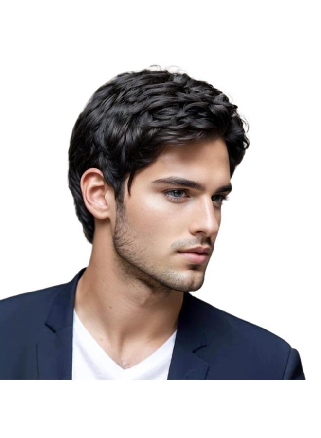 Men's Wigs Medical-Grade French Lace Men's Hair System – Undetectable Hairline & Heat-Resistant for UAE/Saudi Climate - Image 1