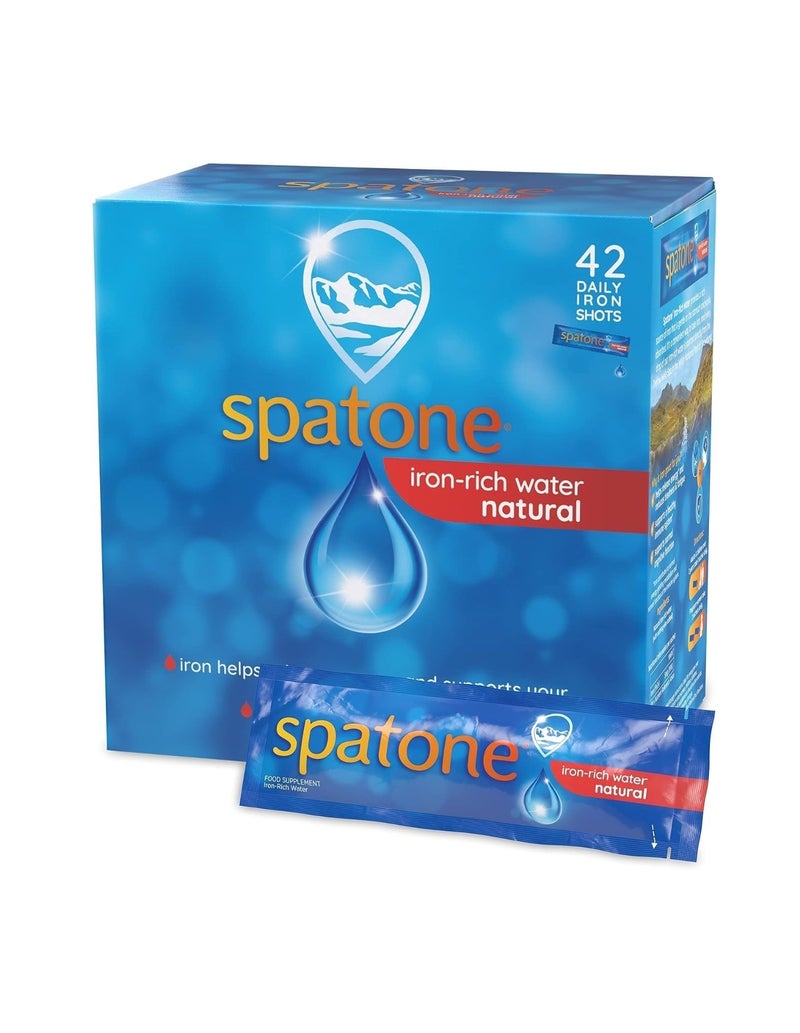 Spatone Natural Iron Supplement (42 Sachets), Daily Convenient Liquid Iron Sachets