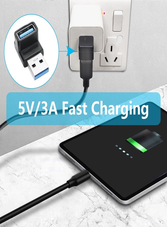 Maixbomr 2Pcs Right Angle USB 3.2 Male to Female Adapter 10Gbps, 90 Degree USB Type A 3.1 Data Transfer Extender Connector Support 3A Fast Charging, for Computer, Laptop, Mouse, Keyboard etc - (Up Angle) - Image 5