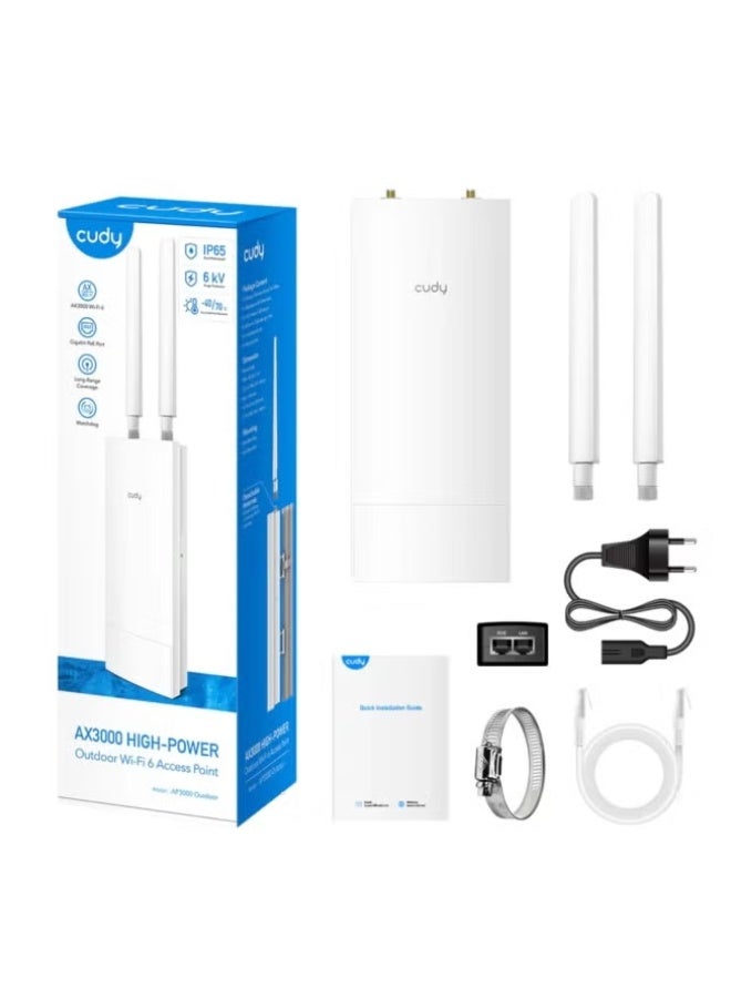 cudy AP3000 OUTDOOR AX3000 High Power Wi-Fi 6 Access Point – Ultra-Fast Dual Band & 320m Long Range Coverage - Image 3